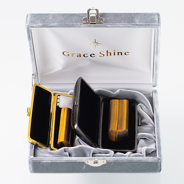 タイガーアイ（縦目）　代表印・角印 【法人用 2本セット】