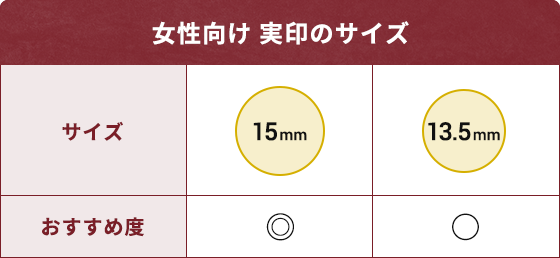 女性向け 実印